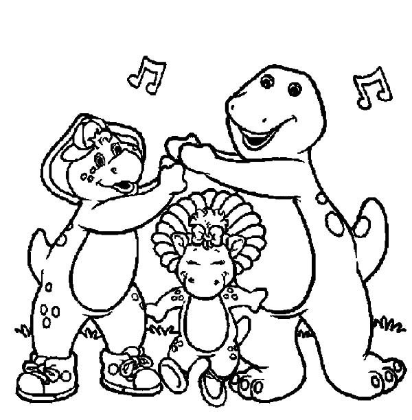 600x612 Barney Printable Coloring Pages
