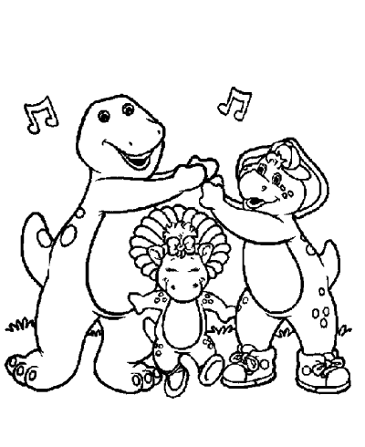 400x490 Barney Coloring Pages