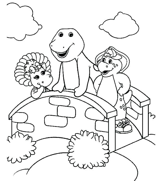 600x696 Coloring Pages Barney Coloring For Kids Printable Barney Smiling