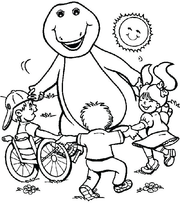 Barney Printable Coloring Pages at GetDrawings | Free download