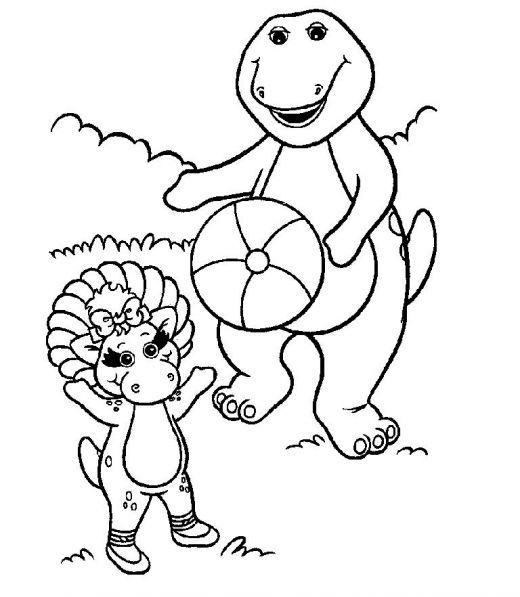 520x597 Free Printable Barney Coloring Pages Free Printable, Crayons And Box