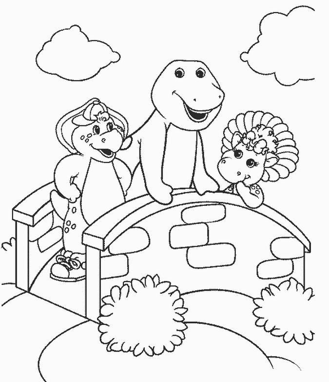 675x783 Free Printable Barney Coloring Pages For Kids