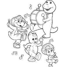 230x230 Top Free Printable Barney Coloring Pages Online