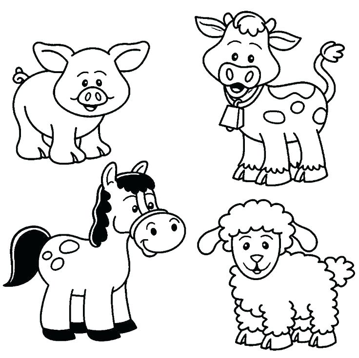 736x735 Wildlife Coloring Pages Farm Animals Coloring Pages Printable Farm