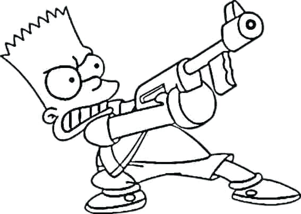 1024x727 Simpsons Coloring Pages Coloring Pages Bart Simpson Coloring Pages