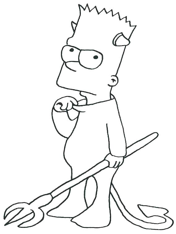569x756 Bart Simpson Coloring Pages