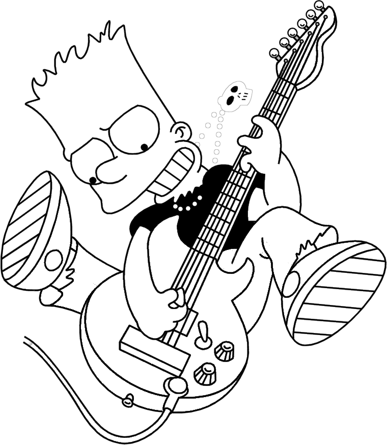 760x874 The Simpsons Coloring Pages Bart Simpson Coloring Pages Cool