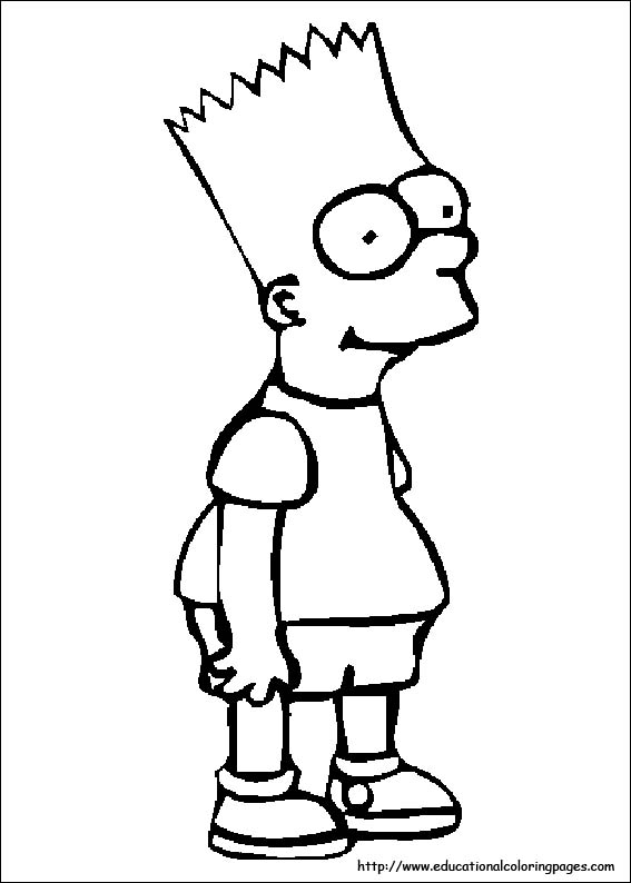567x794 Bart Simpson Coloring Pages