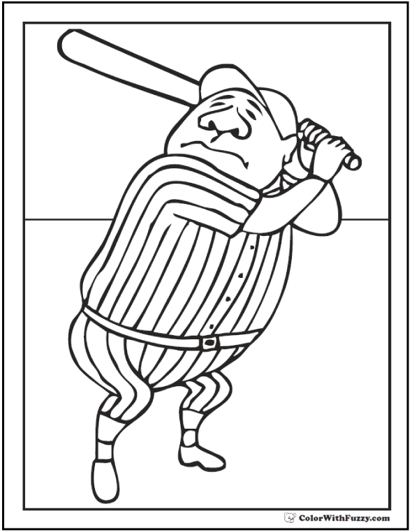 590x762 Baseball Coloring Pages Customize And Print Pdf