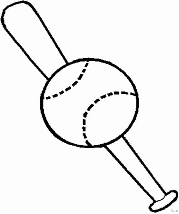 575x690 Baseball Bat Coloring Pages