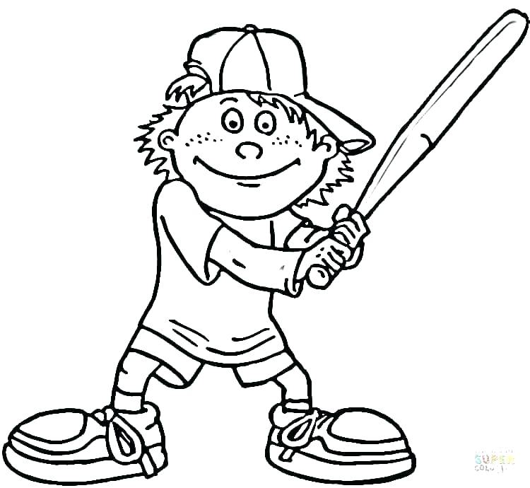 750x690 Baseball Player Coloring Pages Baseball Batter Up Coloring Page