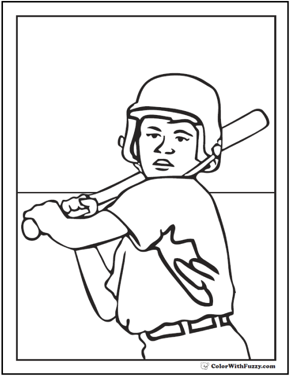 590x762 Baseball Coloring Pages Customize And Print Pdf