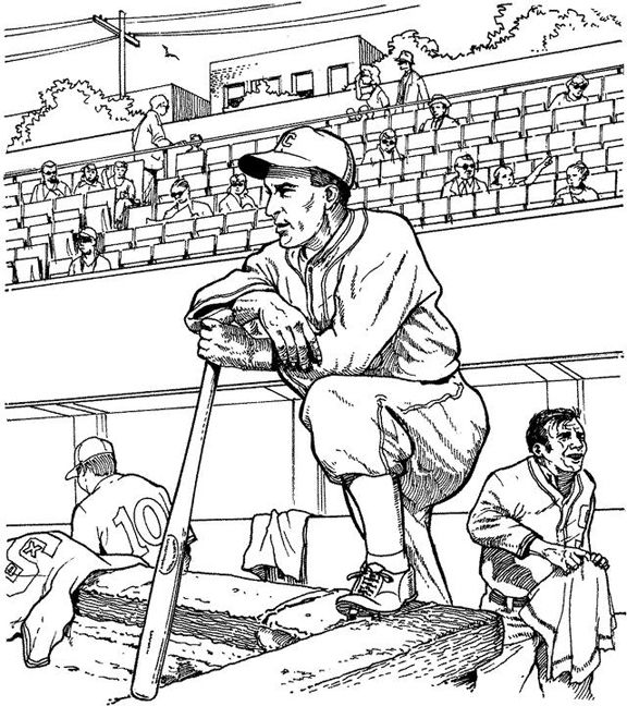 576x648 Baseball Coloring Pages For Adult Coloring Pages