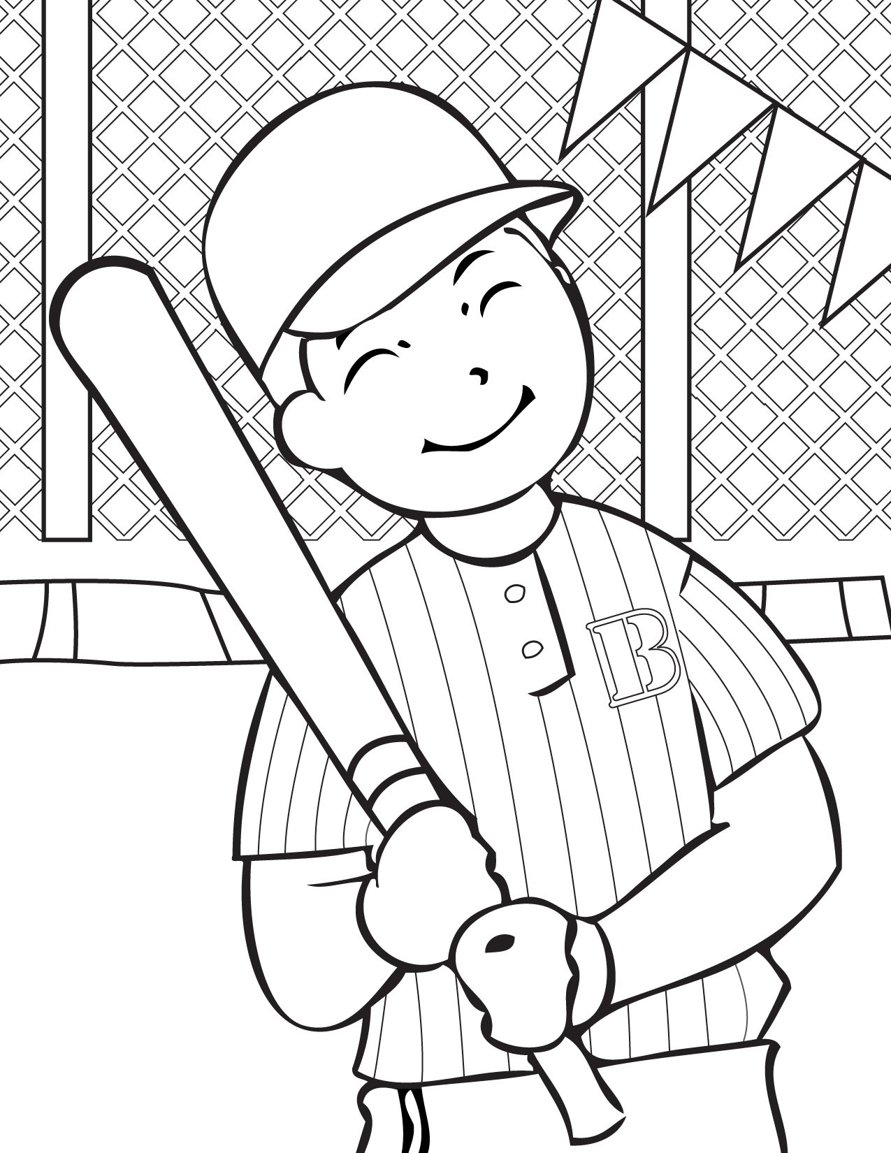 1275x1650 Baseball Coloring Pages Kids