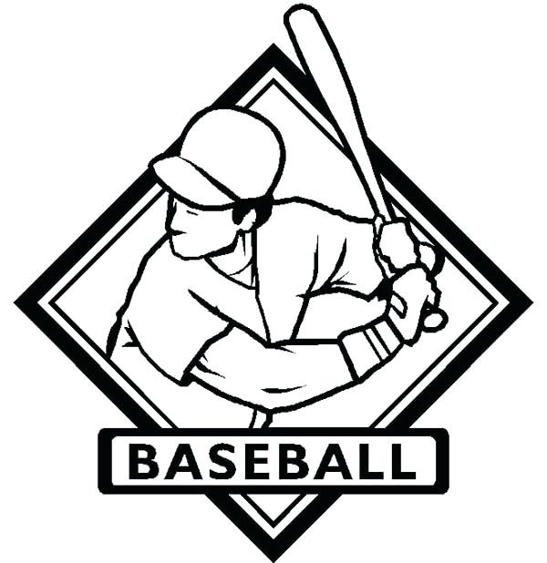 600x618 Mlb Coloring Pages Logo Coloring Page Mlb Baseball Coloring Pages