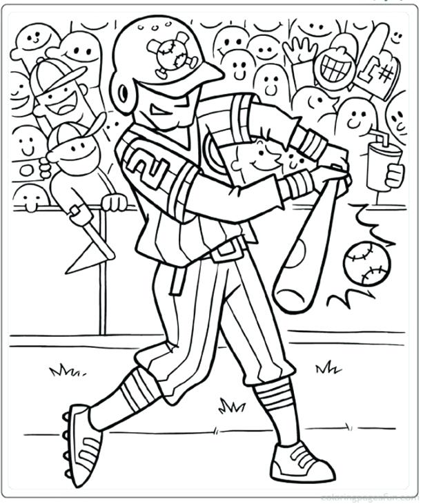 613x730 Baseball Coloring Pages A Hitter In Baseball Coloring Page Mlb