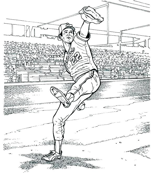 576x661 Baseball Field Coloring Pages Coloring Pages For Adults