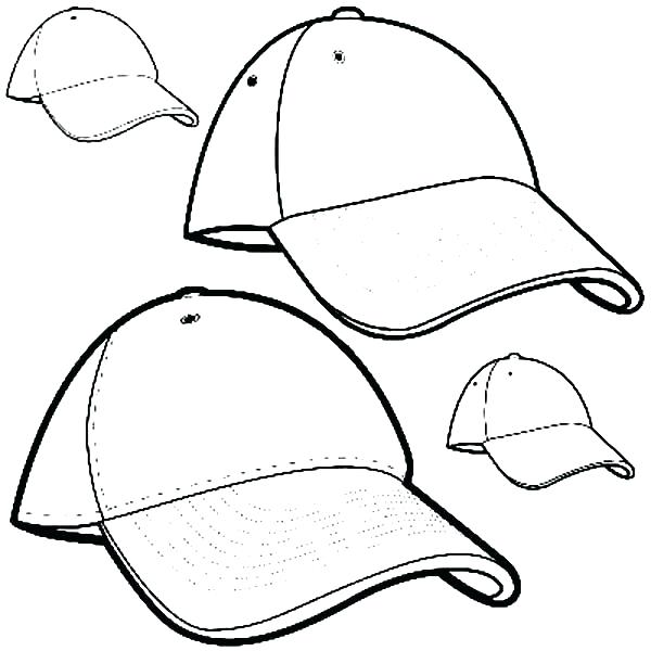 600x600 Cap Coloring Page Free Hat Coloring Page Baseball Hat Coloring