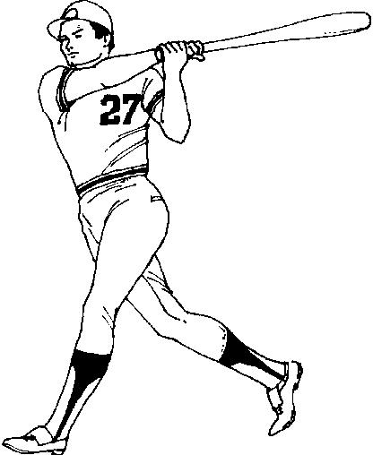 416x508 Baseball Player Coloring Pages
