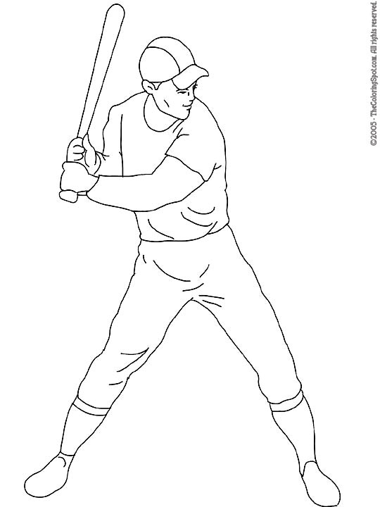 540x720 Baseball Player Coloring Pages