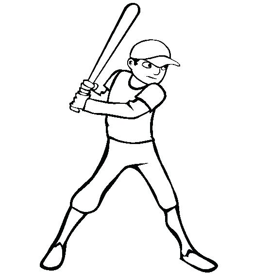 554x565 Baseball Field Coloring Page