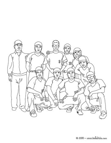 364x470 Baseball Team Coloring Pages