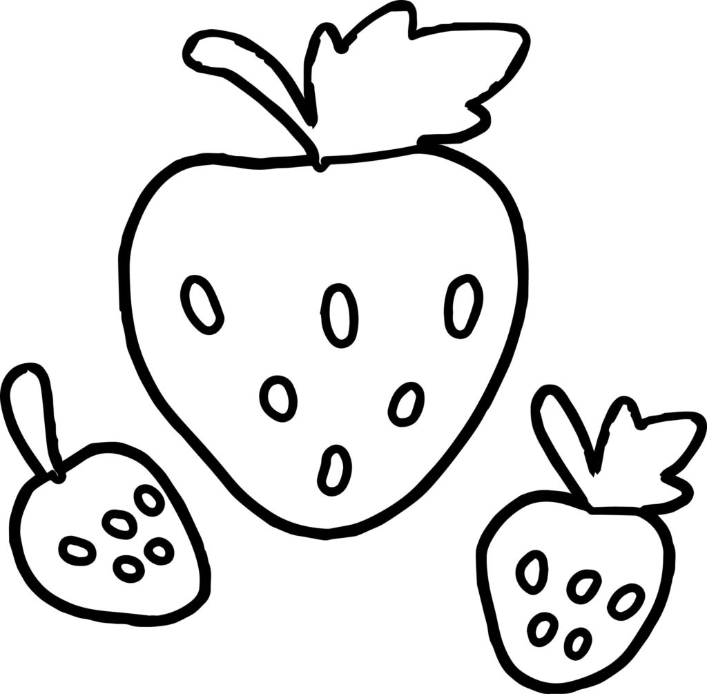 1024x1005 Basic Coloring Pages Three Strawberry Page Wec Unknown
