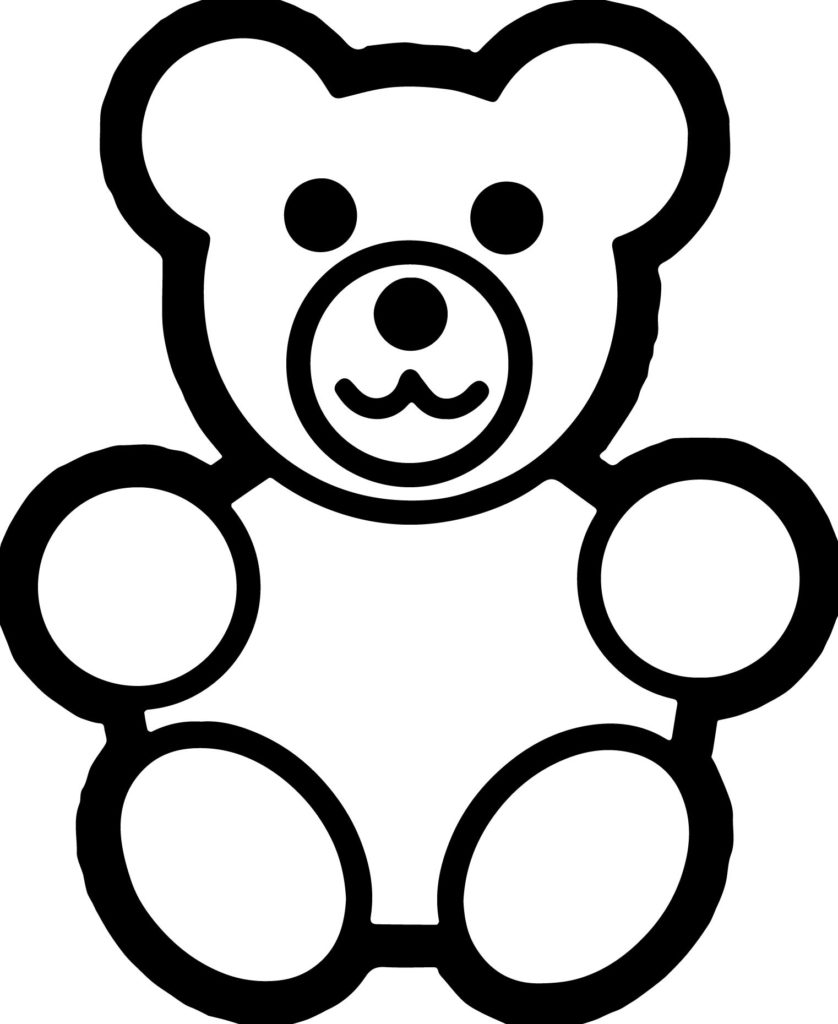 838x1024 Basic Preschool Bear Coloring Page Wecoloringpage At Pages