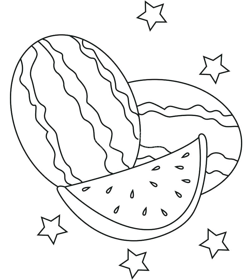 787x900 Simple Coloring Pages For Preschoolers Watermelon Colouring Pages