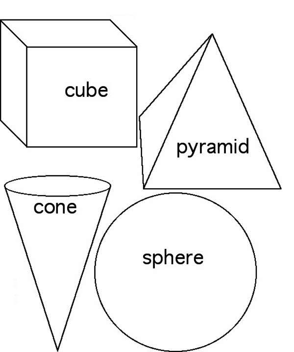 Dimensional shapes. Basic Shapes. Simple Shapes. Basic Shapes drawing. Shapes Coloring Pages.