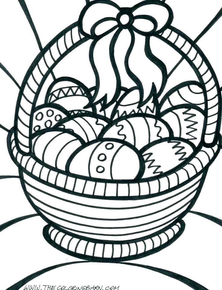 736x962 Basket Coloring Pages Printable