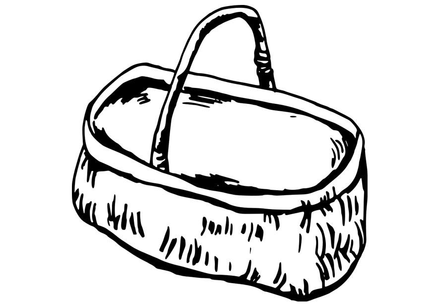 875x620 Coloring Page Basket