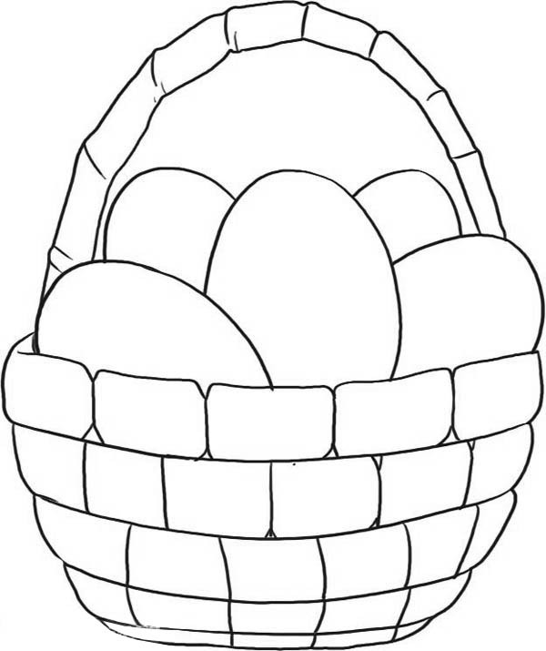 600x715 Easter Basket Coloring Pages Simple Picture Of Easter Basket
