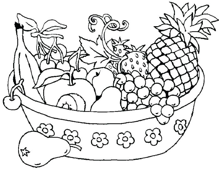 700x551 Fruits Coloring Pages Fruits Coloring Page Picture Of Fruit Basket