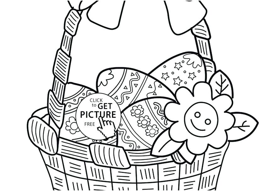 827x609 Easter Basket Coloring Pages Icontent