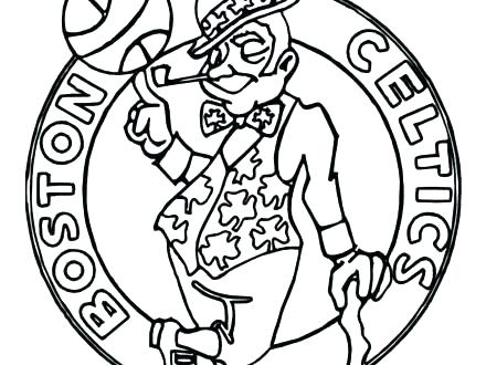 440x330 Basketball Court Coloring Page