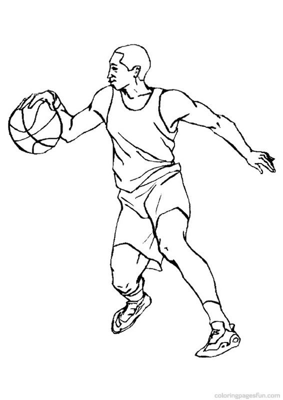 566x800 Basketball Coloring Pages Printable