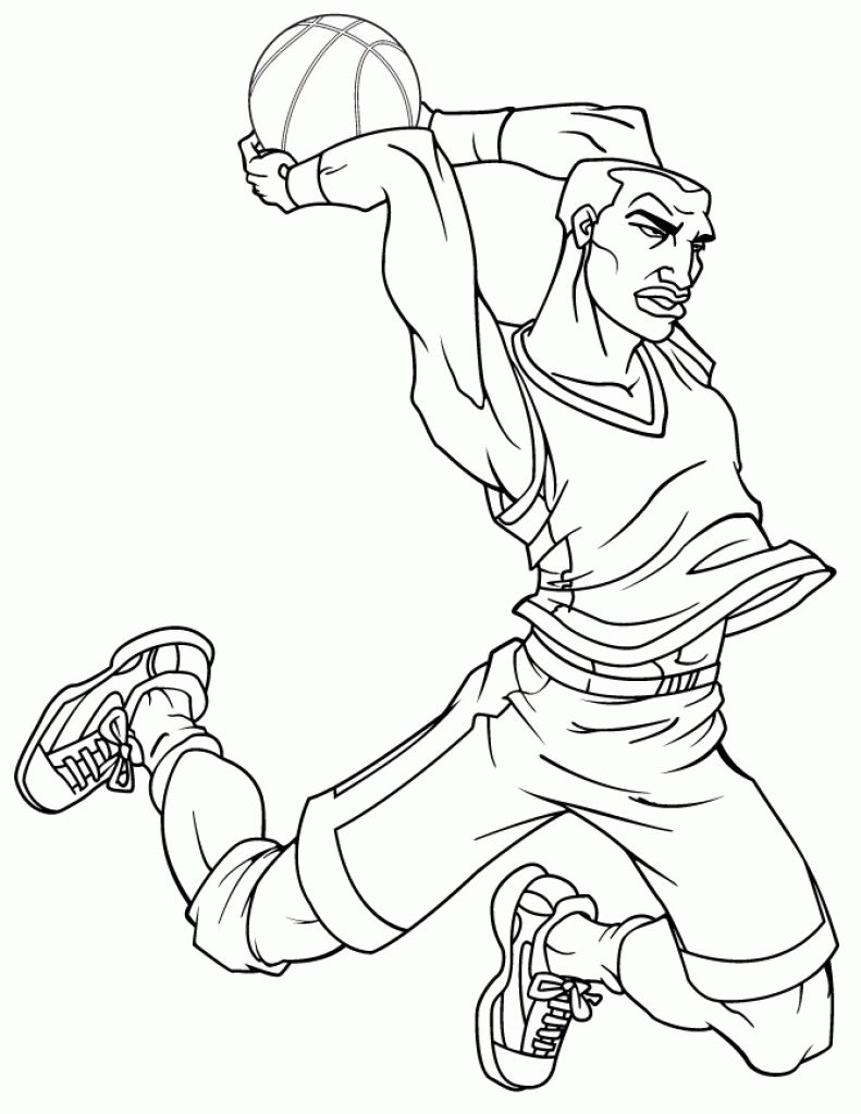 791x1024 Nba Professional Basketball Kids Printable Coloring Page Sports