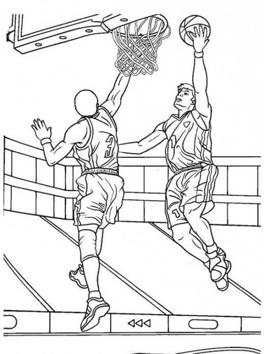 518x695 Basketball Game Coloring Pages For Adults Color Me Wonderful