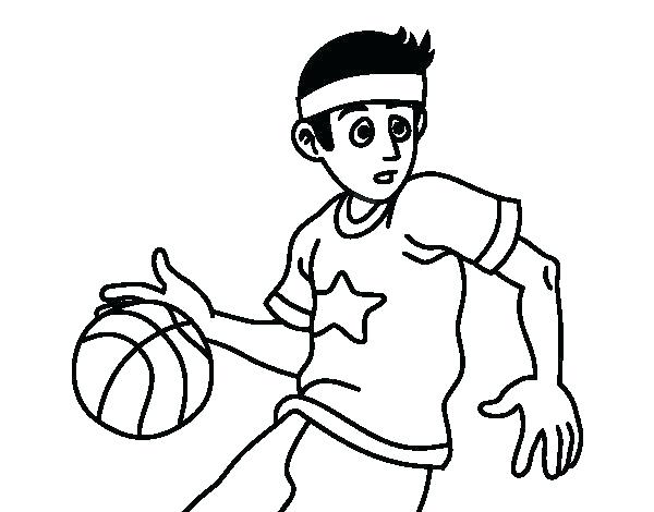 600x470 Coloring Pages Basketball Basketball Coloring Pages For Kids Free