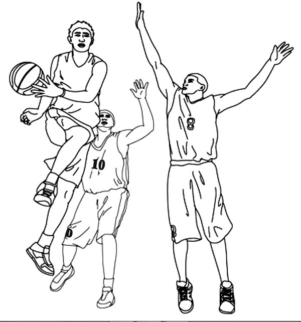 600x642 Basketball Player Assist In Nba Coloring Page Color Luna