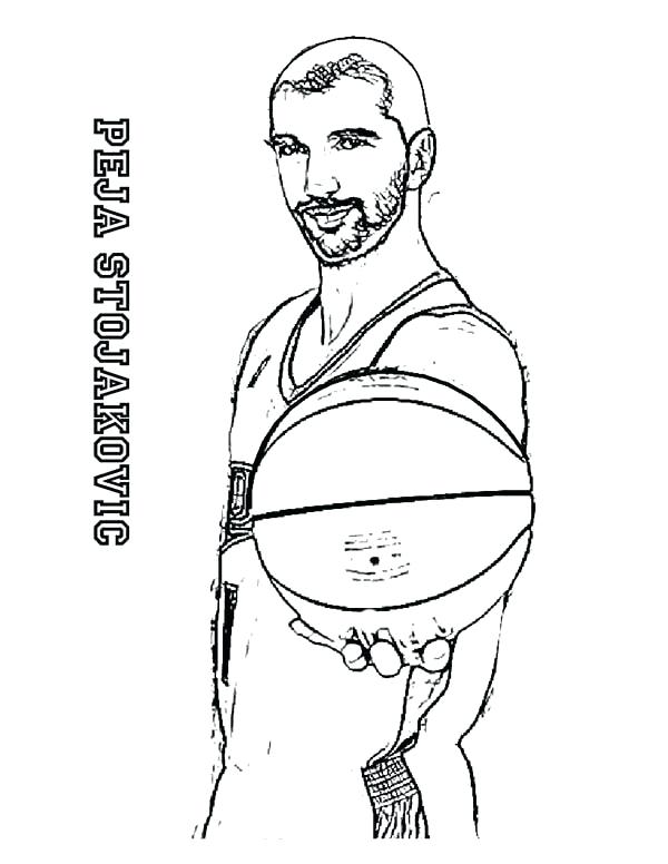 600x776 Nba Players Coloring Pages Basketball Coloring Pages Nba Players