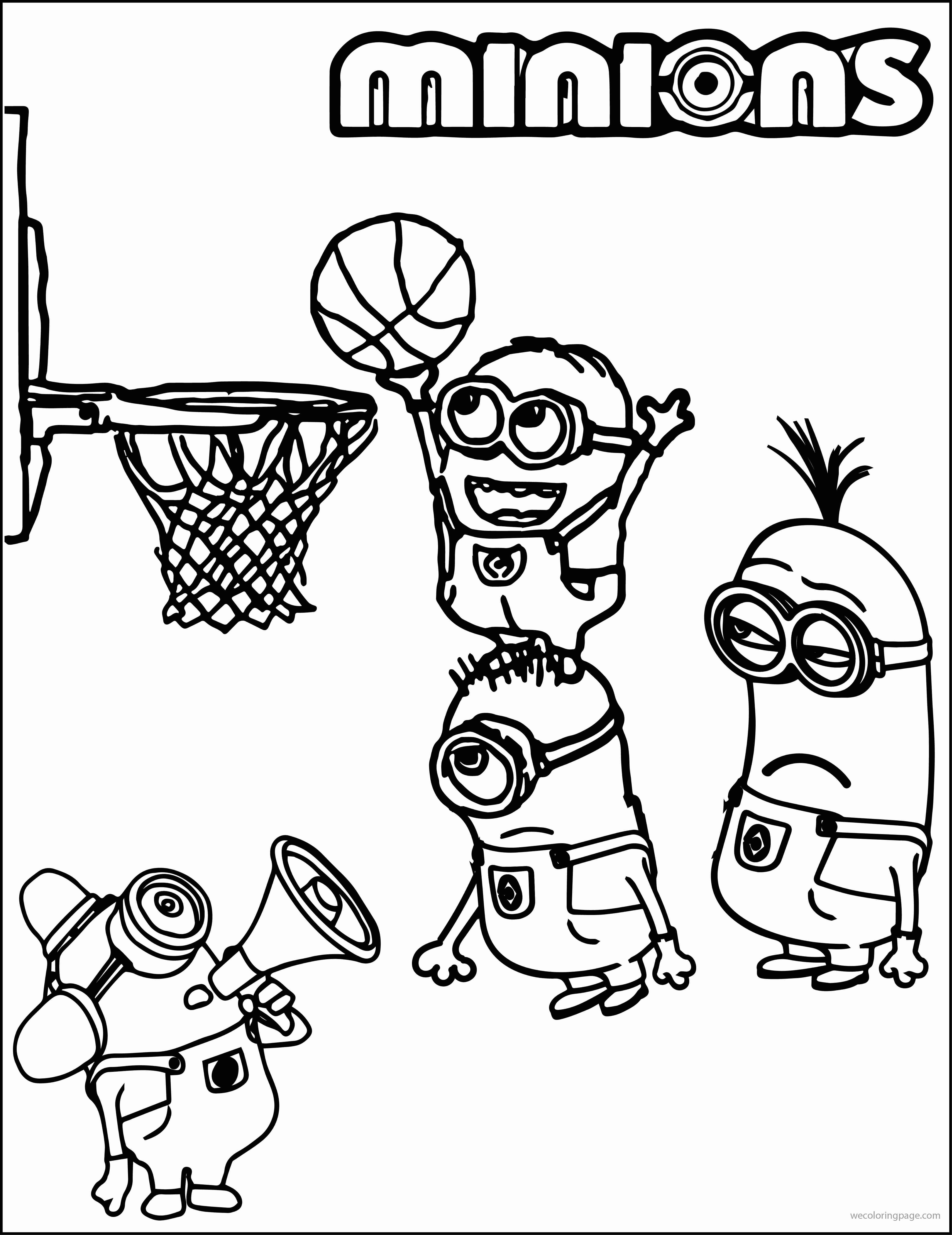4499x5835 Minion Playing Basketball Coloring Pages Wecoloringpage Cool