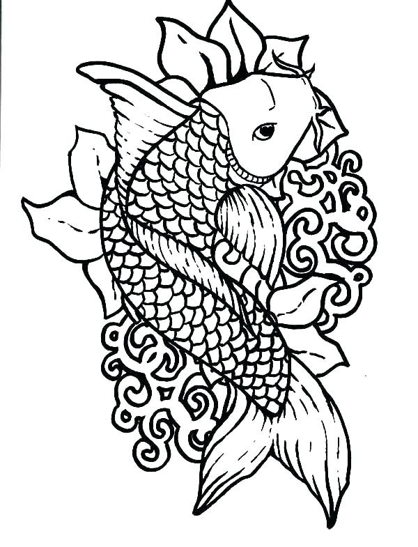 600x785 Fishing Coloring Page Bass Fish Chasing Little Fish Coloring Pages