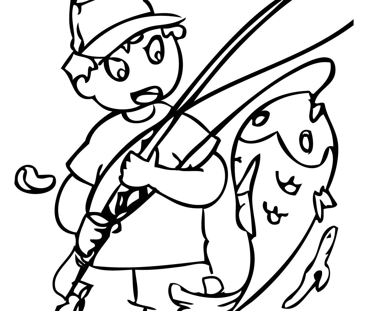 1275x1080 Fishing Coloring Pages Free Ice Sheets Boat Bass Outstanding