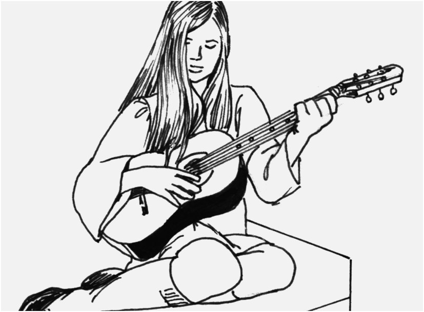 827x609 Pin Up Coloring Pages Pics Bass Guitar Coloring Pages