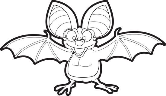 550x320 Free Printable Cartoon Bat Coloring Page For Kids Bats