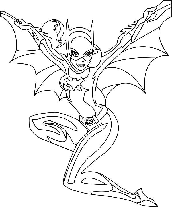 600x724 Batgirl Coloring Pages