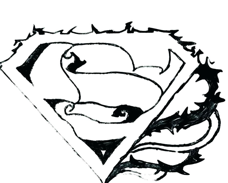 936x752 Superman Symbol Coloring Pages Superhero Logos Coloring Pages