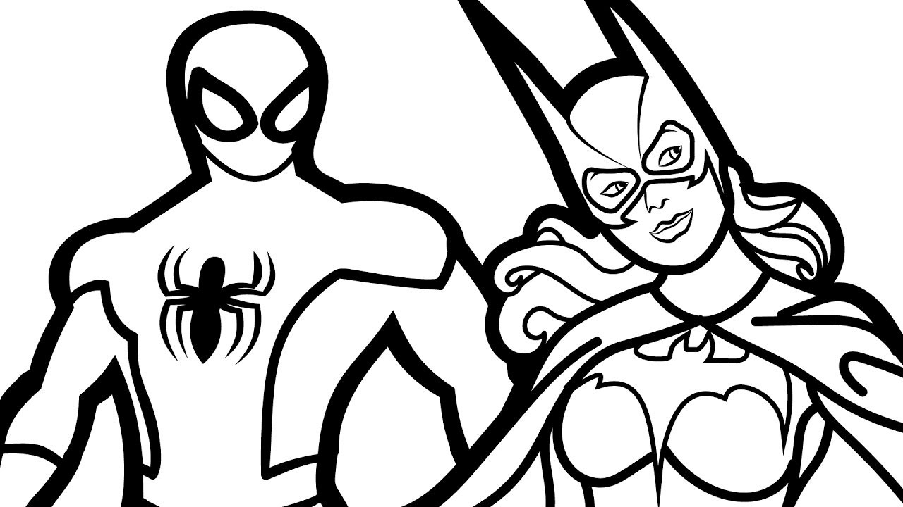 1280x720 Batgirl Coloring Pages